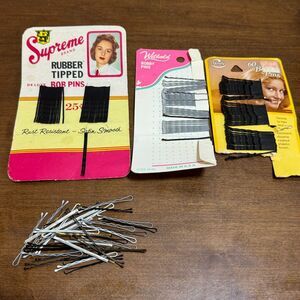 Vintage Carded Rubber Tipped Bob Pins Safety Tip Bobby Supreme Wilhold Goody